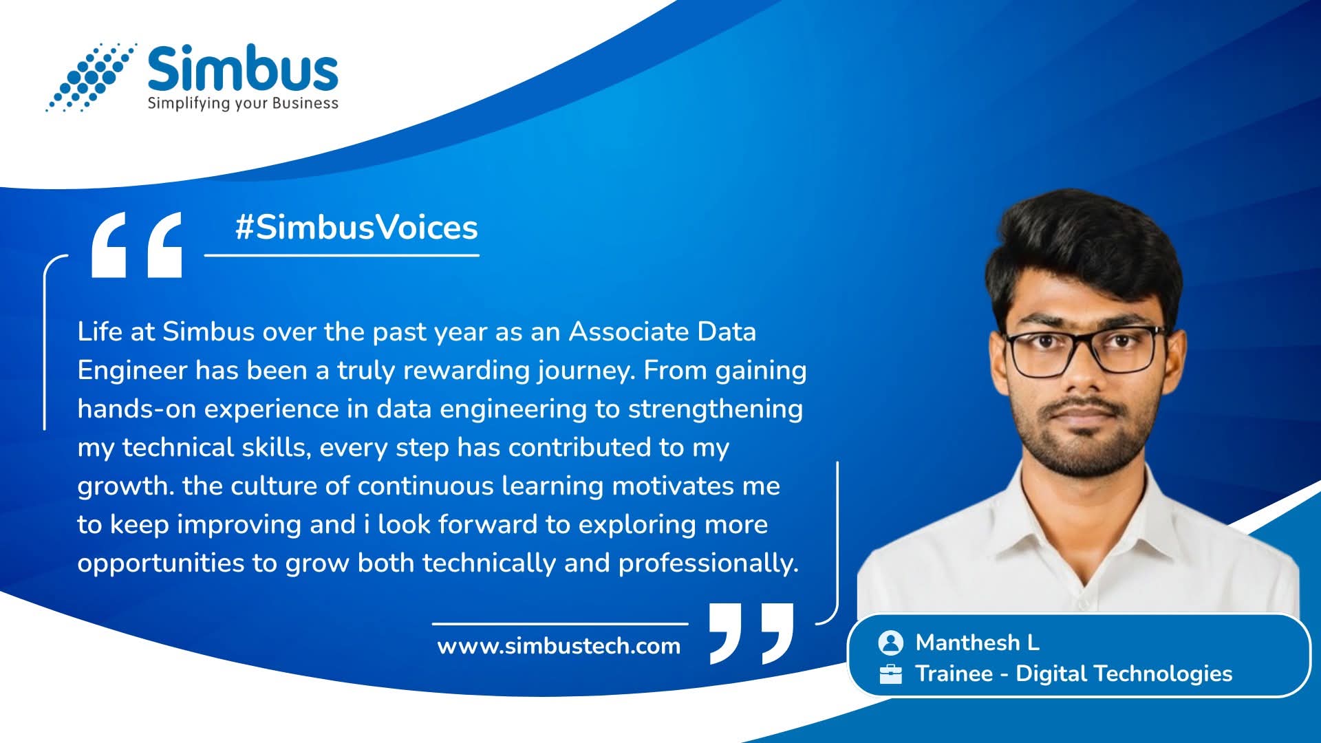 Manthesh L — Trainee - Digital Technologies
