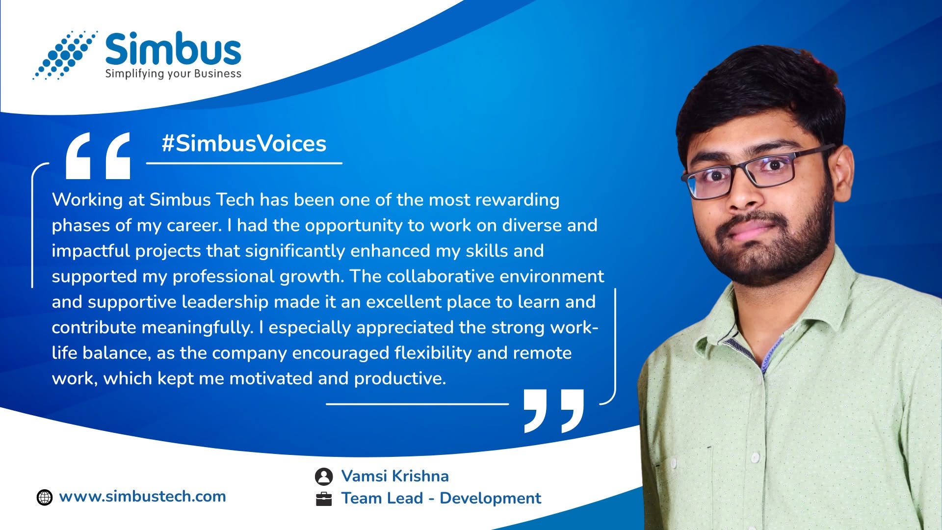 Vamsi Krishna — Team Lead - Development